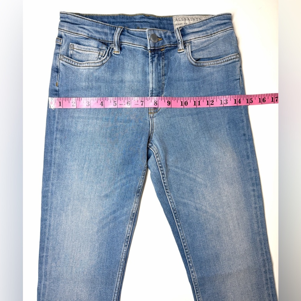 All Saints Women's Mast Fit Skinny Blue Jeans Size- 28 - Picture 3 of 9